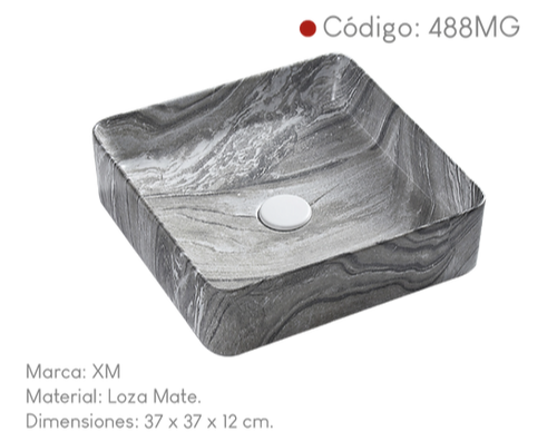 Ovalin de loza marmol encimera 488MG XM